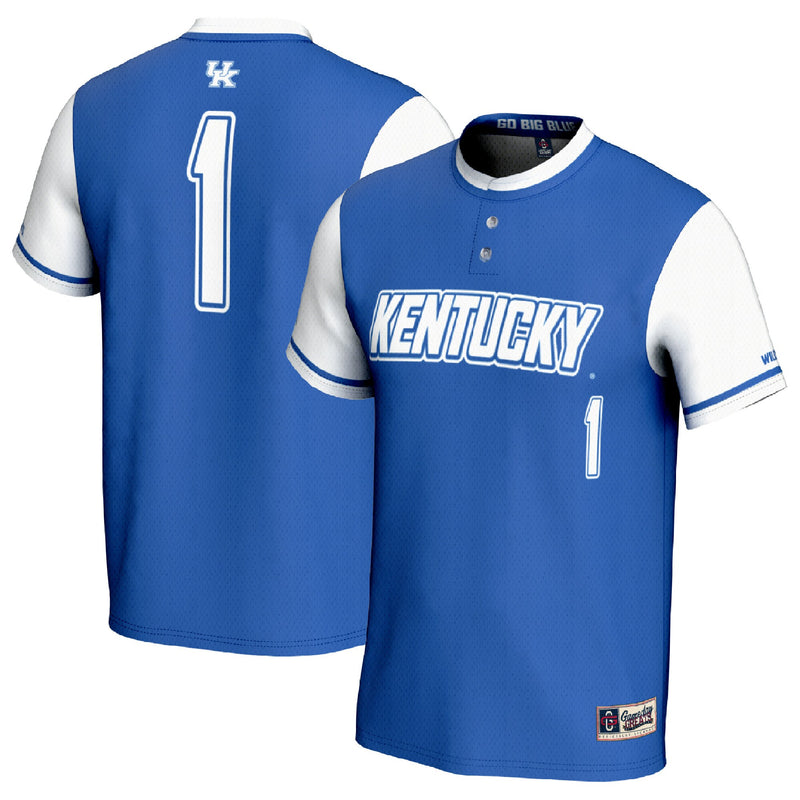 #1 Kentucky Wildcats GameDay Greats Lightweight Softball Fashion Jersey - Royal/White