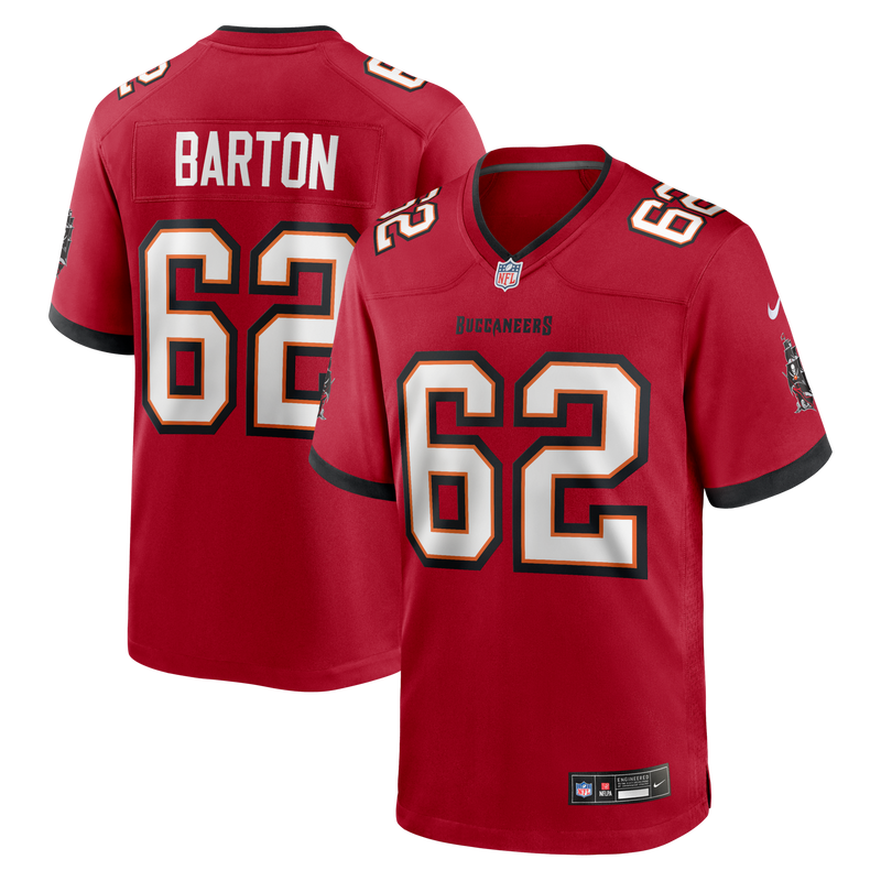Graham Barton Pick No. 26 Nike Red Player Game Jersey