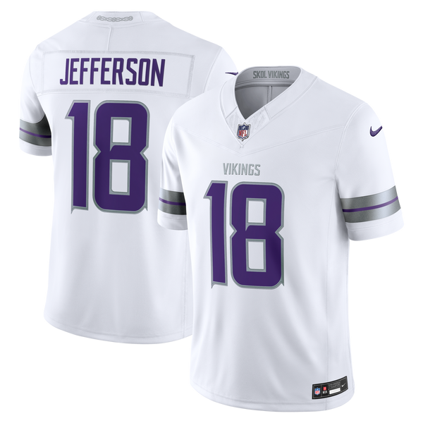 Minnesota Vikings Justin Jefferson Nike White Alternate Vapor F.U.S.E. Stitched Limited Jersey