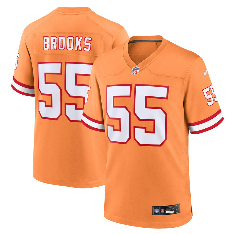 Tampa Bay Buccaneers Derrick Brooks Nike Orange Throwback Game Jersey