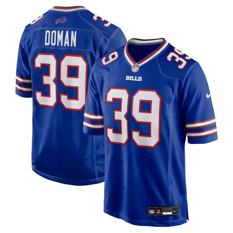 Buffalo Bills Tommy Doman Nike Royal Team Game Jersey