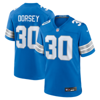 Detroit Lions Khalil Dorsey Nike Blue Team Game Jersey