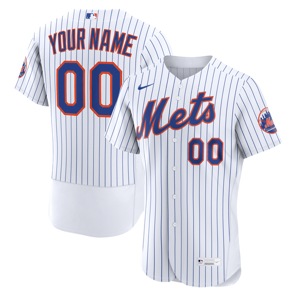 New York Mets Nike White Home Authentic Custom Jersey