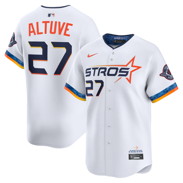 Houston Astros Jose Altuve Nike White 2025 City Connect Limited Player Jersey