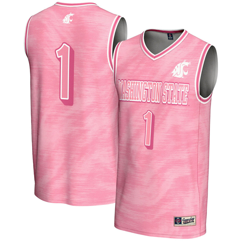 #1 Washington State Cougars GameDay Greats Lightweight Basketball Fashion Jersey - Pink