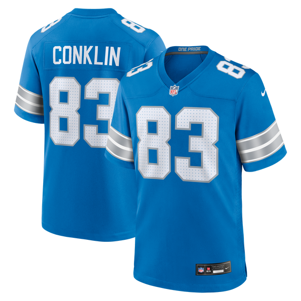 Detroit Lions Tyler Conklin Nike Blue Team Game Jersey