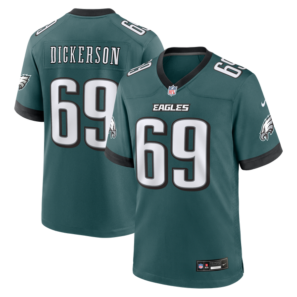 Philadelphia Eagles Landon Dickerson Nike Midnight Green Team Game Jersey