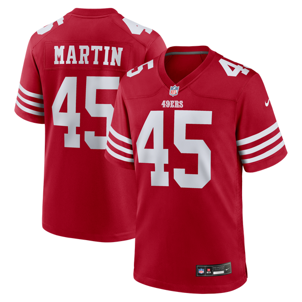San Francisco 49ers Nick Martin Nike Scarlet Team Game Jersey