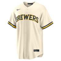 Milwaukee Brewers Jackson Chourio Nike Cream Home Replica Jersey