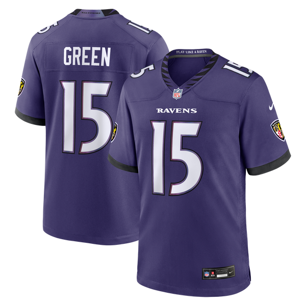 Baltimore Ravens Mike Green Nike Purple Team Game Jersey