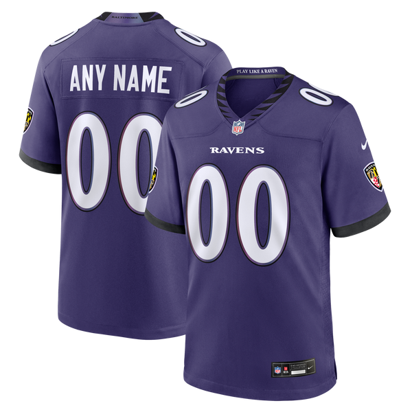 Baltimore Ravens Nike Purple Custom Game Jersey