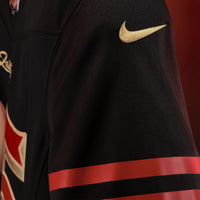 San Francisco 49ers Christian McCaffrey Nike Black 2025 Rivalries Collection Stitched Limited Jersey