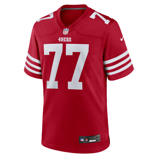 San Francisco 49ers Dominick Puni Nike Scarlet Team Game Jersey