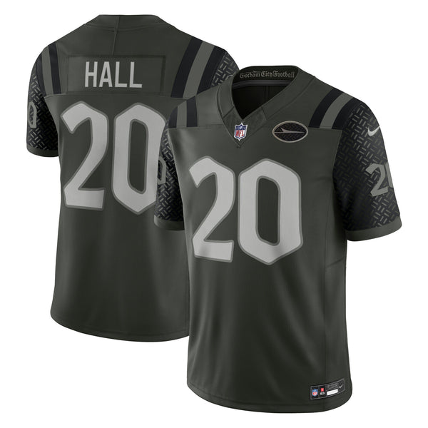 New York Jets Breece Hall Nike Gotham Green 2025 Rivalries Collection Stitched Limited Jersey