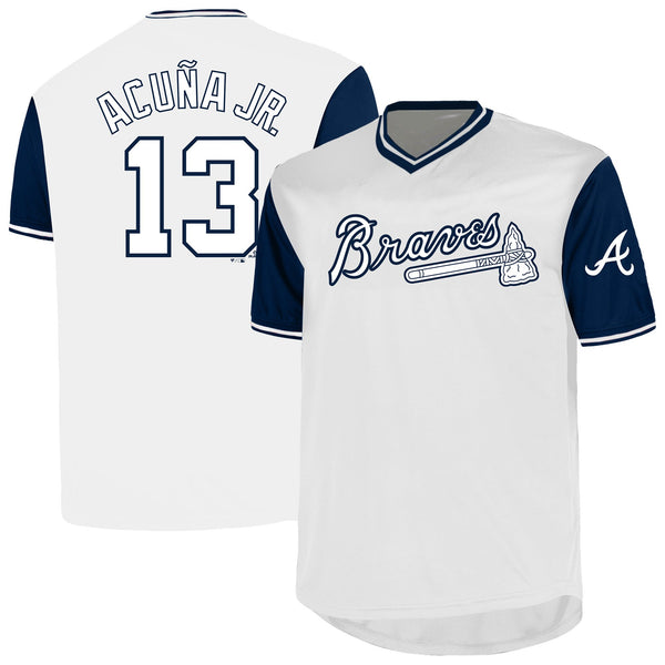 Atlanta Braves Ronald Acuña Jr. Profile White Big & Tall Name & Number Jersey