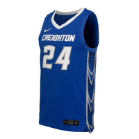 #24 Creighton Bluejays Nike Replica Basketball Jersey - Royal