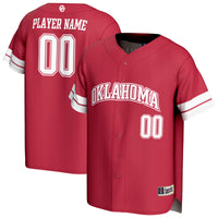 Oklahoma Sooners GameDay Greats Personalized Collegiate Baseball Fashion Jersey - Crimson
