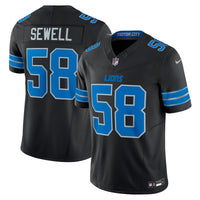 Detroit Lions Penei Sewell Nike Black Vapor F.U.S.E. Alternate Limited Jersey