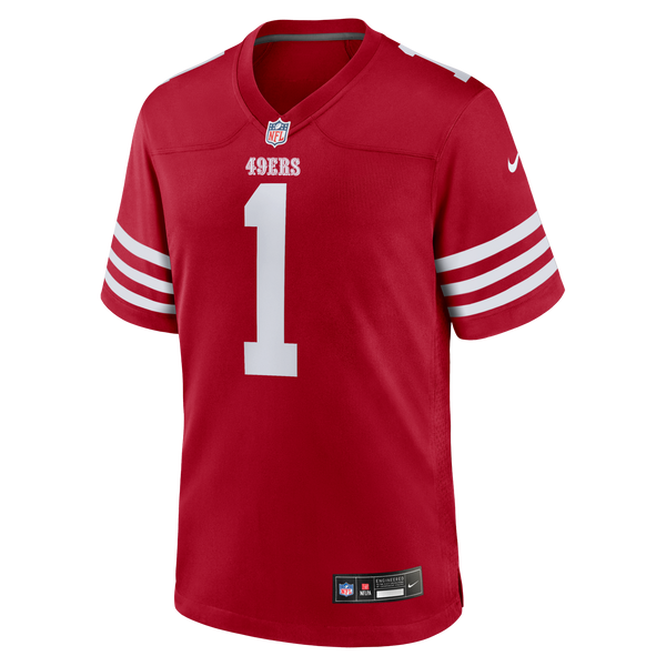 San Francisco 49ers Number 1 Groom Nike Scarlet Game Jersey