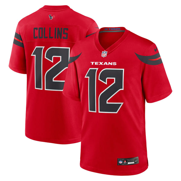 Houston Texans Nico Collins Nike Red Alternate Game Jersey