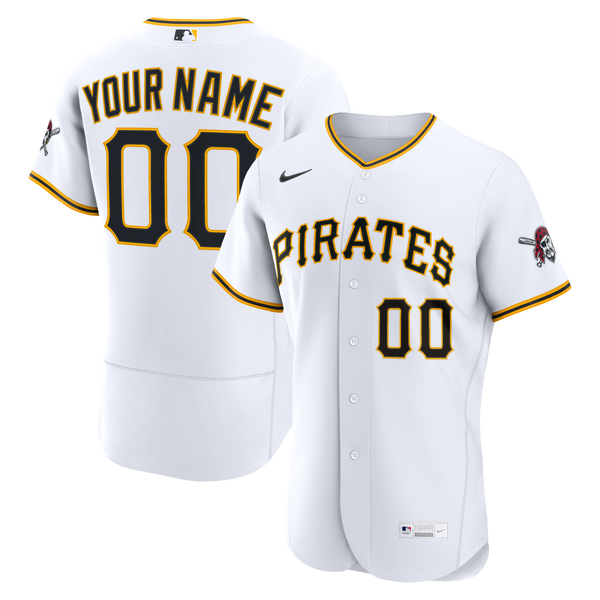 Pittsburgh Pirates Nike White Home Authentic Custom Jersey