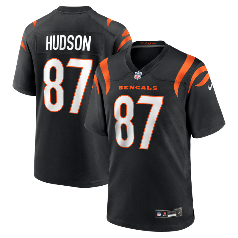 Cincinnati Bengals Tanner Hudson Nike Black Home Game Player Jersey