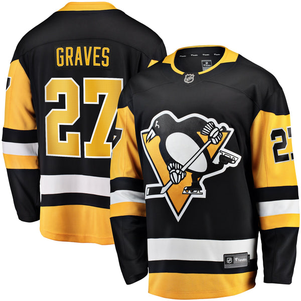 Pittsburgh Penguins Ryan Graves Fanatics Black Home Breakaway Jersey