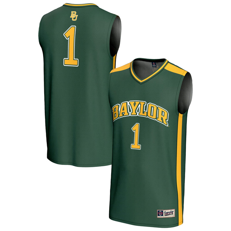 #1 Baylor Bears GameDay Greats Lightweight Collegiate Basketball Fashion Jersey - Green