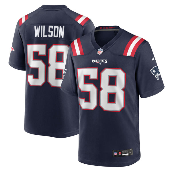 New England Patriots Jared Wilson Nike Navy Team Game Jersey