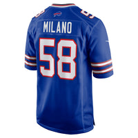 Buffalo Bills Matt Milano Nike Royal Game Player Jersey
