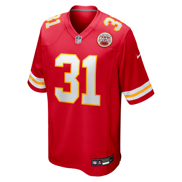 Kansas City Chiefs Jeffrey Bassa Nike Red Team Game Jersey