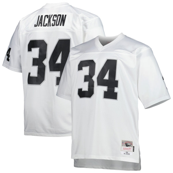 Las Vegas Raiders Bo Jackson Mitchell & Ness White Big & Tall 1988 Retired Player Replica Jersey