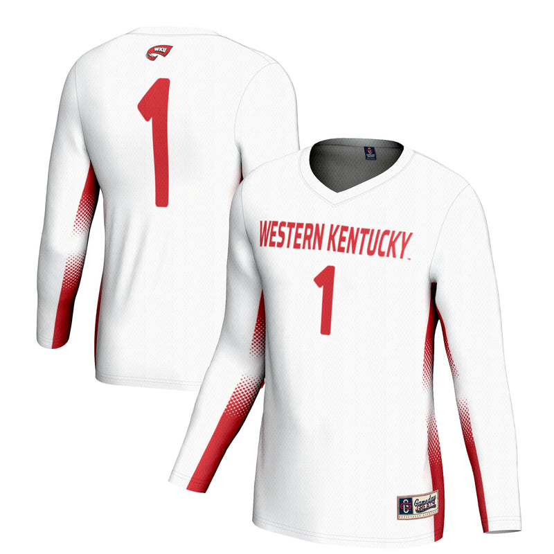 #1 Western Kentucky Hilltoppers GameDay Greats Lightweight Volleyball Jersey - White
