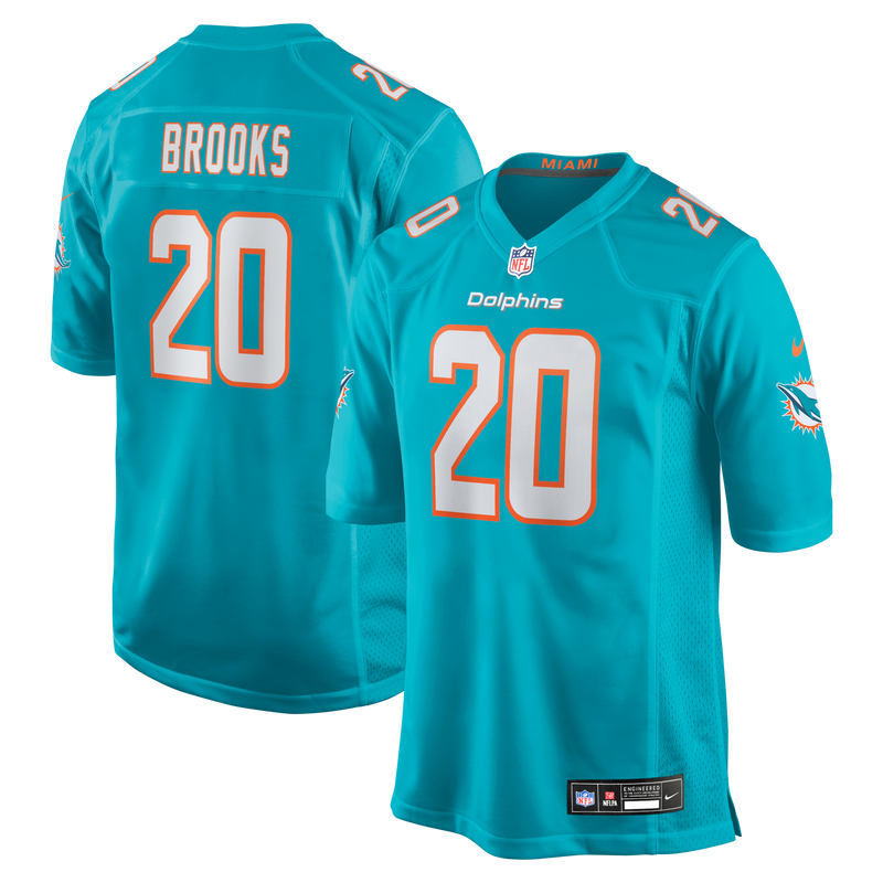 Miami Dolphins Jordyn Brooks Nike Aqua Game Jersey