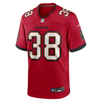 Tampa Bay Buccaneers Rashad Wisdom Nike Red Team Game Jersey