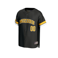 Missouri Tigers GameDay Greats NIL Pick-A-Player Lightweight Baseball Jersey - Black