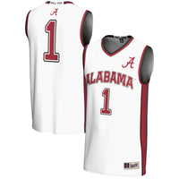 #1 Alabama Crimson Tide GameDay Greats Lightweight Basketball Jersey - White