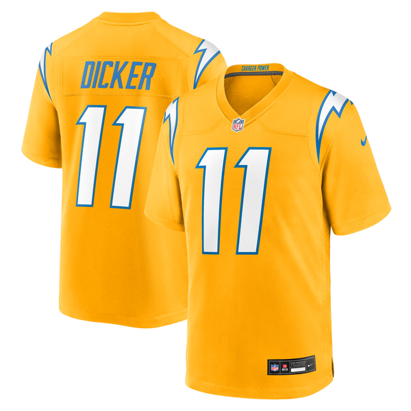 Los Angeles Chargers Cameron Dicker Nike Gold Alternate Game Jersey
