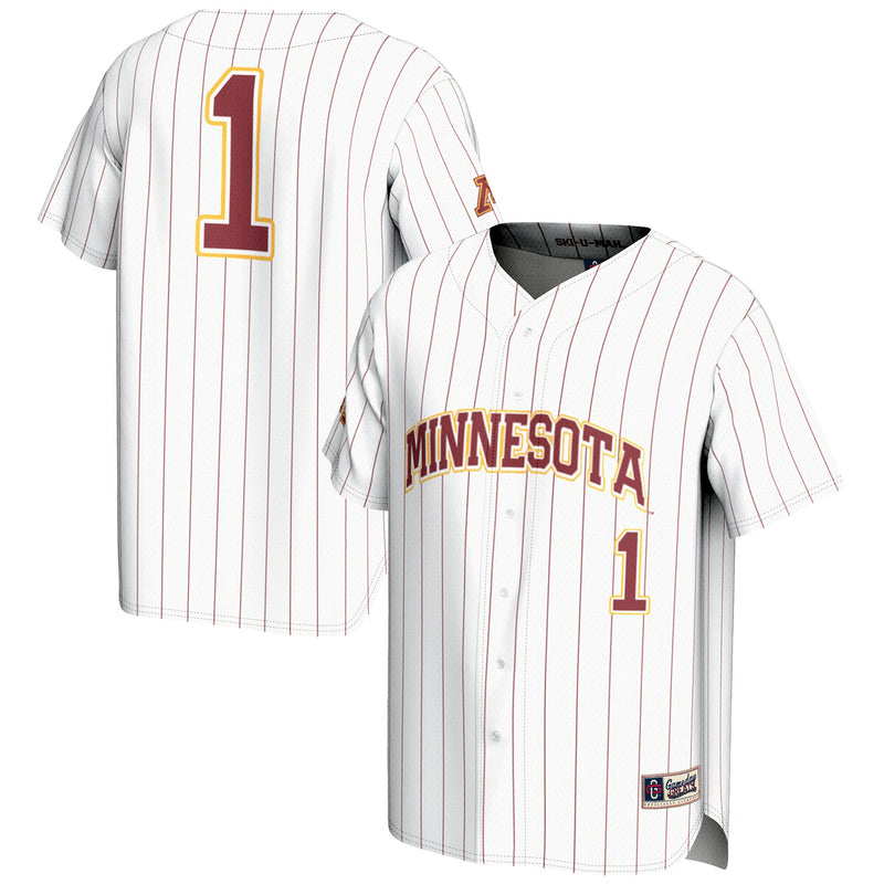 #1 Minnesota Golden Gophers GameDay Greats Lightweight Baseball Jersey - White