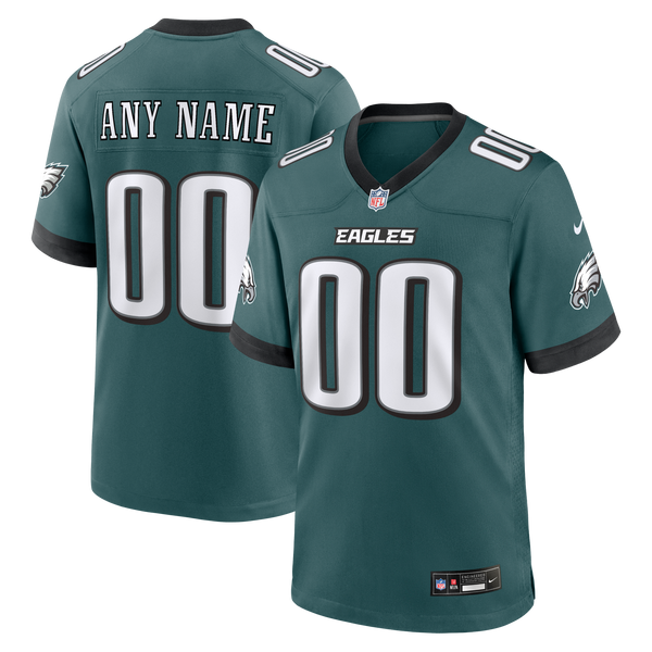 Philadelphia Eagles Nike Midnight Green Team Custom Game Jersey
