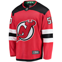 New Jersey Devils Nico Daws Fanatics Red Home Breakaway Player Jersey
