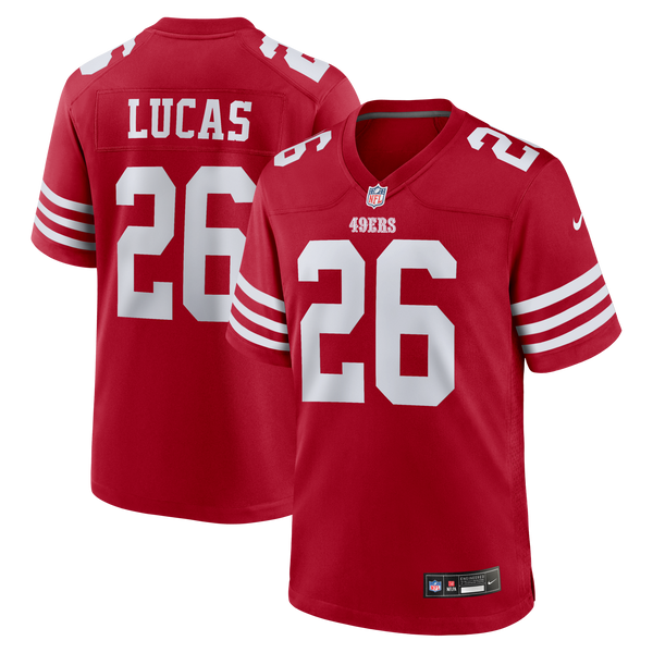 San Francisco 49ers Chase Lucas Nike Scarlet Team Game Jersey