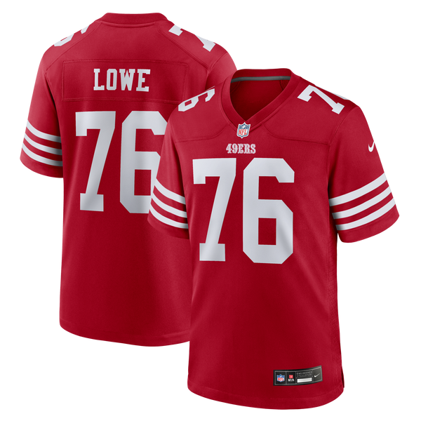 San Francisco 49ers Vederian Lowe Nike Scarlet Team Game Jersey