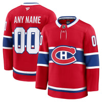 Montreal Canadiens Fanatics Red Home Premium Custom Jersey