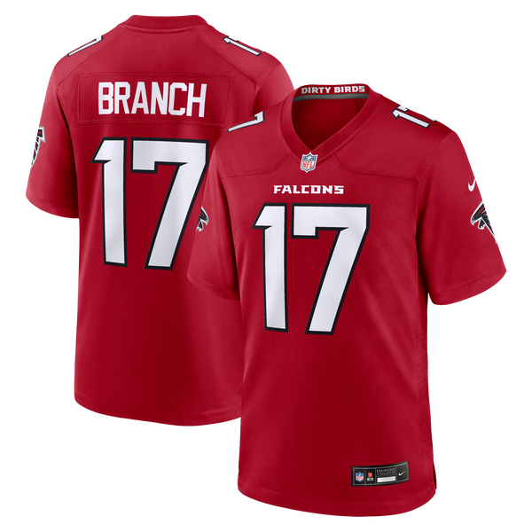 Atlanta Falcons Zachariah Branch Nike Red Team Game Jersey