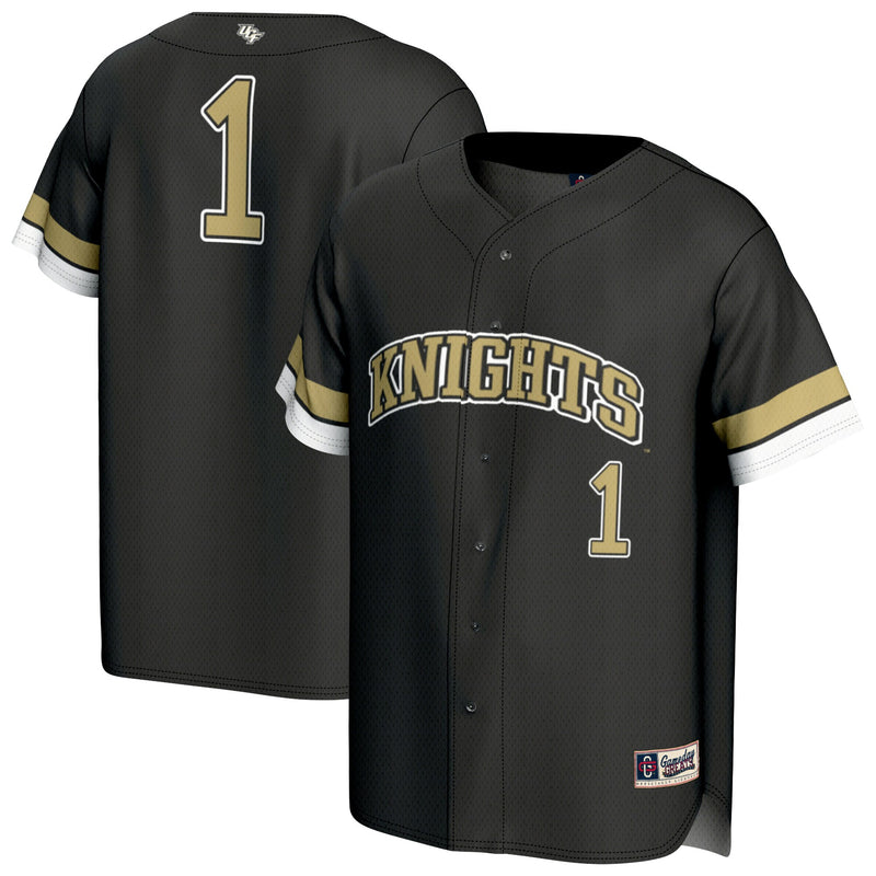 GameDay Greats #1 Black UCF Knights Collegiate Baseball Fashion Jersey