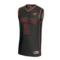 #0 Virginia Tech Hokies GameDay Greats Lightweight Collegiate Basketball Fashion Jersey - Black