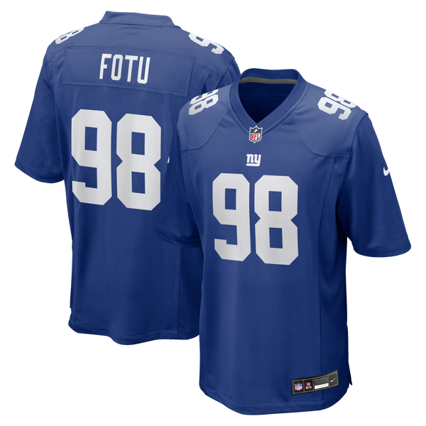 New York Giants Leki Fotu Nike Royal Team Game Jersey
