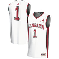 #1 Alabama Crimson Tide GameDay Greats Lightweight Basketball Jersey - White