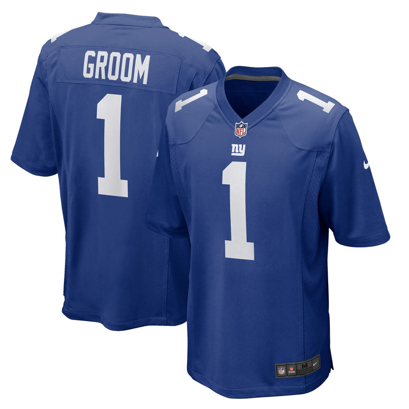 New York Giants Number 1 Groom Nike Royal Game Jersey